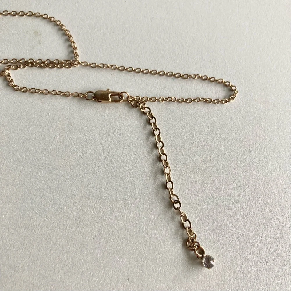 Gold-Tone Black Enamel Circle Link Necklace preloved
